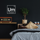 Vinyl Wall Art Decal - Um The Atomic Symbol For Confusion - 17" x 17" - Funny Adult Humor Witty Quote For Home Bedroom Dorm Room Living Room Decoration Sticker White 17" x 17" 2