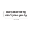 Vinyl Wall Art Decal - What Is Meant For You Won't Pass You By - Modern Inspirational Quote For Home Bedroom Living Room Office Workplace Decoration Sticker