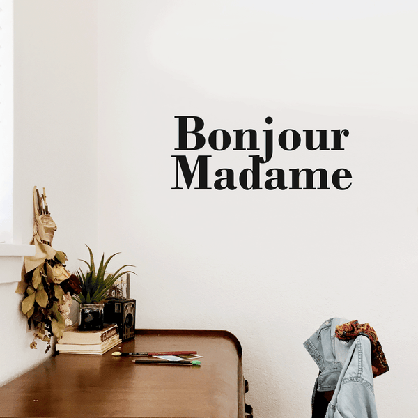 Vinyl Wall Art Decal - Oui Oui Oui Oui - Trendy Cute French Design Quote For Home Bedroom Girls Room Living Room Office Coffee Shop Decoration Sticker