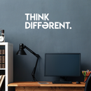 Vinyl Wall Art Decal - Think Different - 10" x 30" - Modern Minimalist Motivational Quote For Home Bedroom Living Room Office Workplace Business Decoration Sticker White 10" x 30"