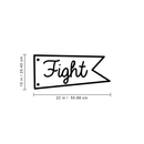 Vinyl Wall Art Decal - Fight Banner - Trendy Motivational Quote Flag Image For Home Bedroom Living Room Office Workplace Coffee Shop Decoration Sticker
