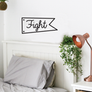 Vinyl Wall Art Decal - Fight Banner - Trendy Motivational Quote Flag Image For Home Bedroom Living Room Office Workplace Coffee Shop Decoration Sticker   5
