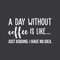 Vinyl Wall Art Decal - A Day Without Coffee Is Like - 17" x 30" - Trendy Funny Quote For Coffee Lovers Home Kitchen Living Room Coffee Shop Office Cafe Decoration Sticker White 17" x 30" 4