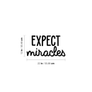 Vinyl Wall Art Decal - Expect Miracles - 12" x 22" - Modern Motivational Quote For Home Apartment Bedroom Living Room Office Workplace Decoration Sticker Black 12" x 22"
