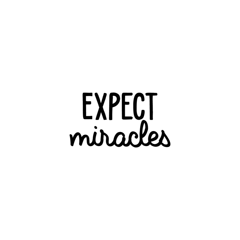 Vinyl Wall Art Decal - Expect Miracles - 12" x 22" - Modern Motivational Quote For Home Apartment Bedroom Living Room Office Workplace Decoration Sticker Black 12" x 22" 2