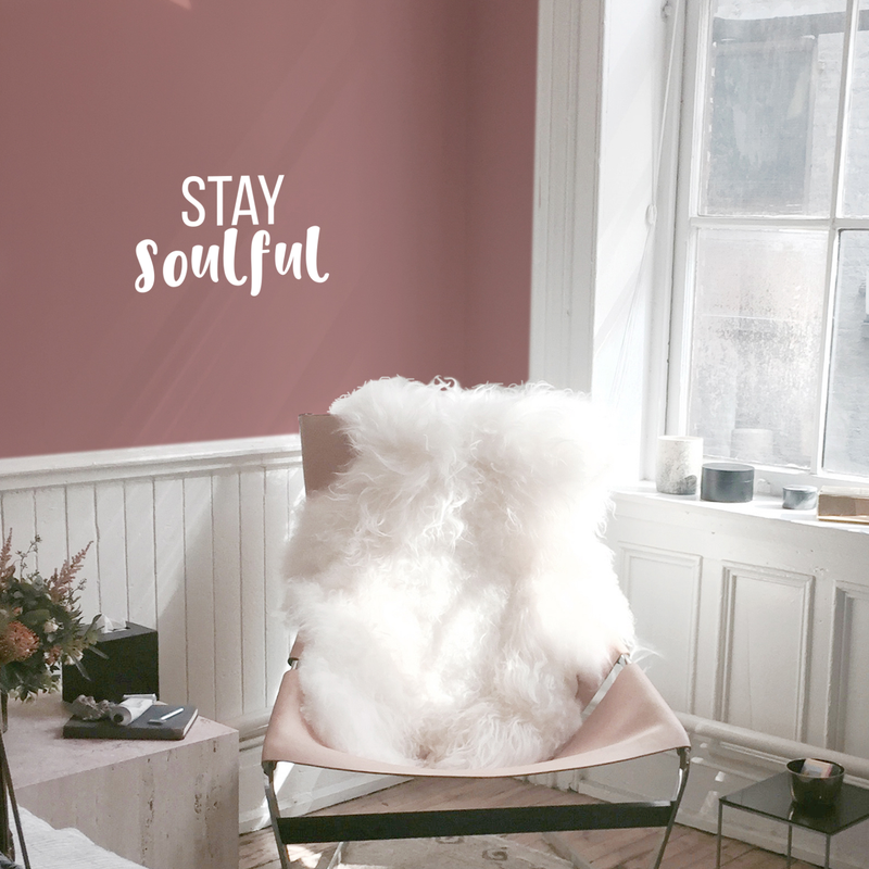 Vinyl Wall Art Decal - Stay Soulful - 14" x 22" - Trendy Inspirational Quote For Home Apartment Bedroom Living Room Office Workplace Decoration Sticker White 14" x 22" 3