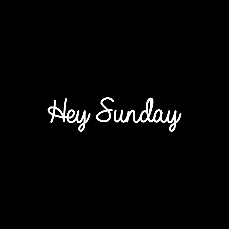 Vinyl Wall Art Decal - Hey Sunday - 5" x 20" - Modern Inspirational Weekend Quote Positive Sticker For Home Bedroom Closet Living Room Coffee Shop Work office Decor White 5" x 20" 2