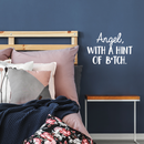 Vinyl Wall Art Decal - Angel With A Hint Of A B*tch - 17" x 24" - Modern Humorous Quote Sticker For Home Bedroom Living Room Coffee Shop Work office Decor White 17" x 24" 4