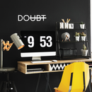 Vinyl Wall Art Decal - Doubt - Modern Motivational Minimalist Sticker Quote For Home Bedroom Gym Living Room Apartment Workplace Office Business Decor   5