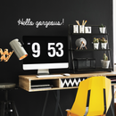 Vinyl Wall Art Decal - Hello Gorgeous - 6" x 30" - Modern Inspirational Quote Positive Sticker For Home Bedroom Apartment Daughter Room Work Office Decor White 6" x 30" 2