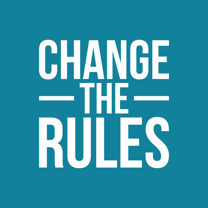 Vinyl Wall Art Decal - Change The Rules - 17" x 17" - Trendy Motivational Quote For Home Bedroom Living Room Apartment Office Workplace Coffee Shop Decoration Sticker White 17" x 17" 4