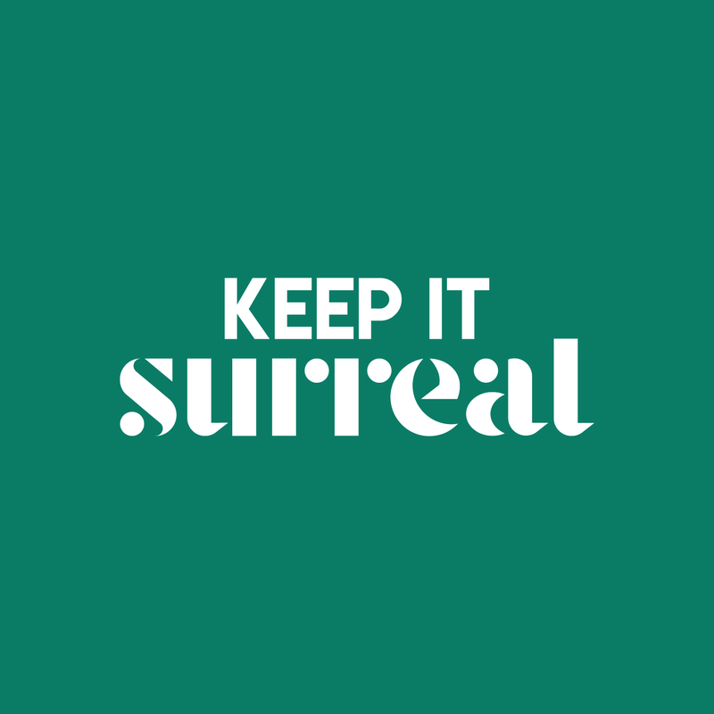 Vinyl Wall Art Decal - Keep It Surreal - 7.5" x 22" - Trendy Inspirational Surrealism Quote Sticker For Home Bedroom Living Room Apartment Office Work Decor White 7.5" x 22" 2