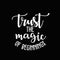 Vinyl Wall Art Decal - Trust The Magic Of Beginnings - 22" x 22" - Modern Inspirational Magical Sticker Quote For Home Bedroom Living Room Kids Room Work Office School Decor White 22" x 22" 3