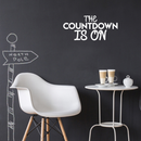 Vinyl Wall Art Decal - The Countdown Is On - 10" x 22" - Modern Christmas Sticker Quote For Home Living Room Store Coffee Shop Office Holiday Season Decor White 10" x 22" 3