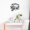 Vinyl Wall Art Decal - Magical Girl - 17" x 22" - Trendy Inspirational Cute Magic Stars Sticker Quote For Home Bedroom Girls Baby Room Nursery Office Decor Black 17" x 22" 3
