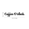 Vinyl Wall Art Decal - Coffee O Clock - 5" x 22" - Trendy Sticker Quote For Home Bedroom Living Room Dinning Room Kitchen Coffee Shop Cafe Office Decor Black 5" x 22"