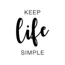Vinyl Wall Art Decal - Keep Life Simple - 23" x 17" - Modern Inspirational Quote Sticker For Home Bedroom Living Room Entryway Work Office Coffee Shop Decor Black 23" x 17" 4
