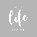Vinyl Wall Art Decal - Keep Life Simple - 23" x 17" - Modern Inspirational Quote Sticker For Home Bedroom Living Room Entryway Work Office Coffee Shop Decor White 23" x 17" 2