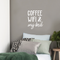 Vinyl Wall Art Decal - Coffee Wifi & My Bed -22" x 17" - Trendy Funny Sticker Quote For Home Bedroom Living Room Dorm Room Kitchen Coffee Shop Cafe Decor White 22" x 17" 2