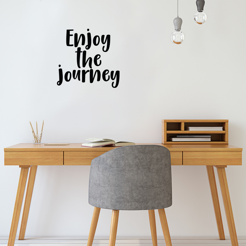 Vinyl Wall Art Decal - Enjoy The Journey - Modern Inspirational Quote Positive Sticker For Home Bedroom Kids Room Playroom Work Office Coffee Shop Decor   4