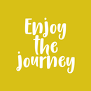 Vinyl Wall Art Decal - Enjoy The Journey - 17" x 18" - Modern Inspirational Quote Positive Sticker For Home Bedroom Kids Room Playroom Work Office Coffee Shop Decor White 17" x 18" 4