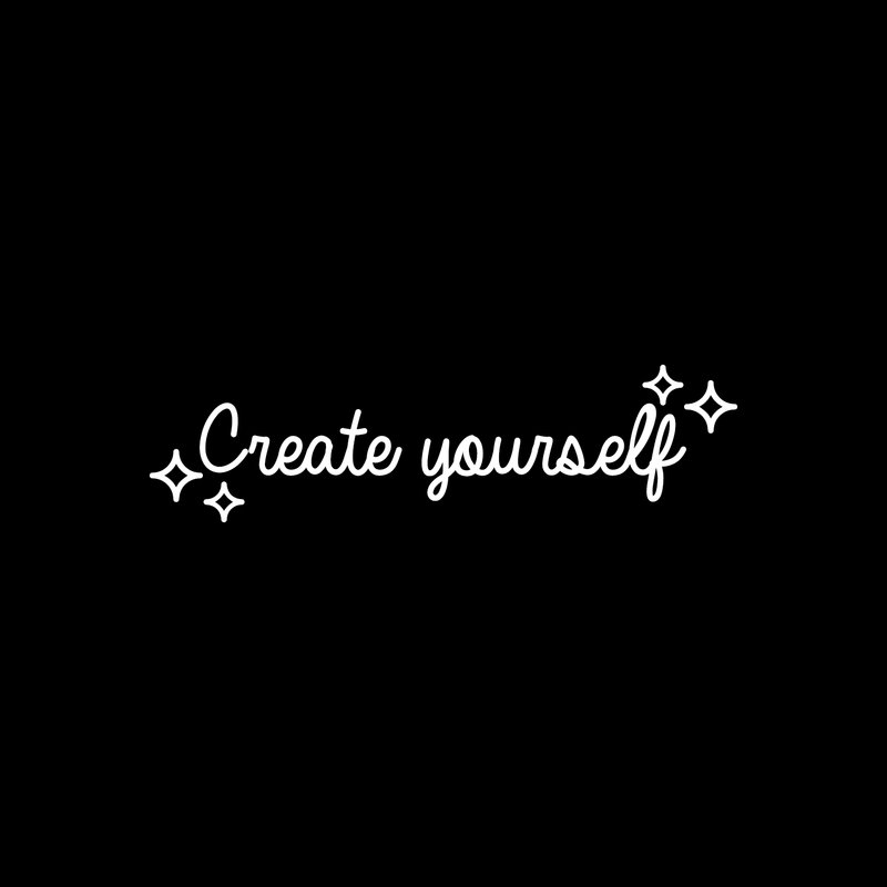Vinyl Wall Art Decal - Create Yourself - 6.5" x 25" - Modern Motivational Quote Positive Sticker For Home Office Bedroom Living Room School Classroom Coffee Shop Decor White 6.5" x 25" 3