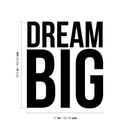 Vinyl Wall Art Decal - Dream Big - 19. Modern Inspirational Quote Sticker For Home Office Bedroom Kids Room Playroom School Classroom Coffee Shop Decor   3