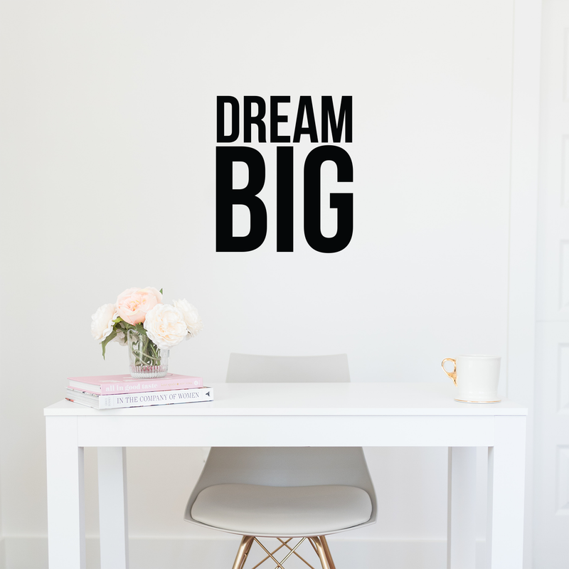 Vinyl Wall Art Decal - Dream Big - 19. Modern Inspirational Quote Sticker For Home Office Bedroom Kids Room Playroom School Classroom Coffee Shop Decor   5