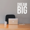 Vinyl Wall Art Decal - Dream Big - 19.5" x 17" - Modern Inspirational Quote Sticker For Home Office Bedroom Kids Room Playroom School Classroom Coffee Shop Decor White 19.5" x 17" 4