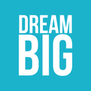 Vinyl Wall Art Decal - Dream Big - 19.5" x 17" - Modern Inspirational Quote Sticker For Home Office Bedroom Kids Room Playroom School Classroom Coffee Shop Decor White 19.5" x 17" 5