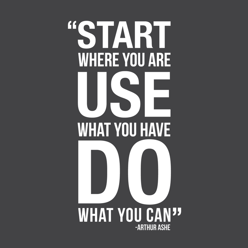 Vinyl Wall Art Decal - Start Where You Are Use What You Have - 20" x 11" - Modern Motivational Quote Sticker For Home Office Bedroom School Classroom Gym Coffee Shop Decor White 20" x 11" 4