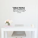 Vinyl Wall Art Decal - Great People Do Things Before They Are Ready - 9.5" x 22" - Modern Inspirational Success Quote Sticker For Home Bedroom School Coffee Shop Work Office Decor Black 9.5" x 22" 5