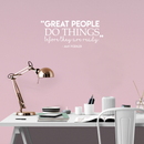 Vinyl Wall Art Decal - Great People Do Things Before They Are Ready - 9.5" x 22" - Modern Inspirational Success Quote Sticker For Home Bedroom School Coffee Shop Work Office Decor White 9.5" x 22" 5