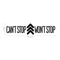 Vinyl Wall Art Decal - Can't Stop Won't Stop - Trendy Motivational Arrow Icon Quote Sticker For Home Workout Gym Bedroom Work Office Exercise Room Classroom Decor   5