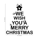 Vinyl Wall Art Decal - We Wish You A Merry Christmas - Christmas Holiday Seasonal Sticker - Home Apartment Office Wall Door Window Bedroom Workplace Decor Decals (26" x 23"; Black)