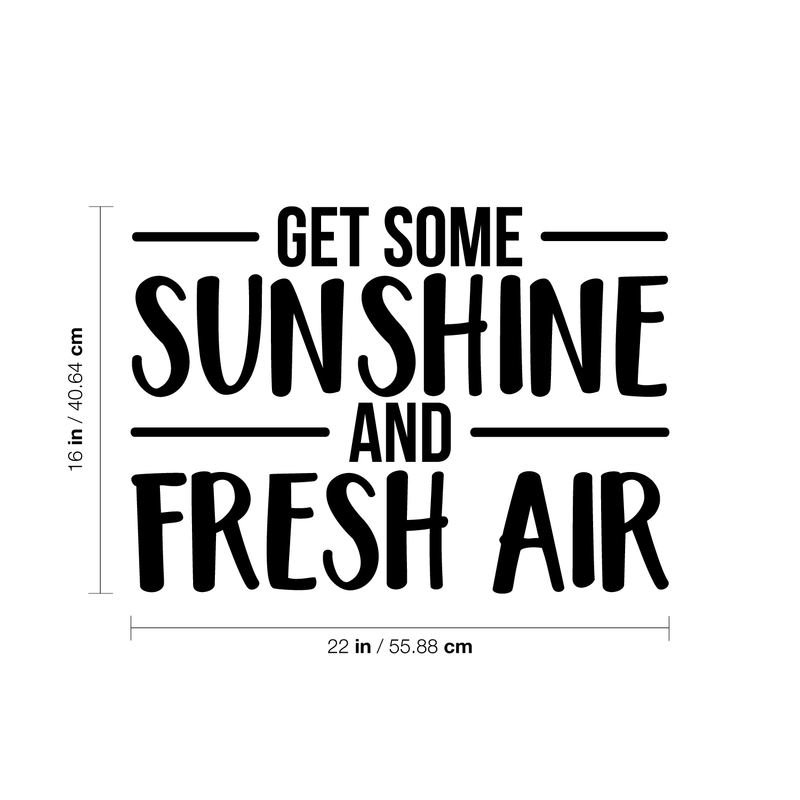 Vinyl Wall Art Decal - Get Some Sunshine And Fresh Air - Modern Inspirational Quote Sticker For Home Bedroom Living Room Coffee Shop Work Office Patio Decor   5
