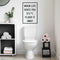 Vinyl Wall Art Decal - When Life Gives You Sh!t Flush It Away - Modern Funny Sarcastic Quote Sticker For Home Bathroom Toilet Sign Store Restroom Decor   2