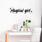 Vinyl Wall Art Decal - Magical Girl - Modern Inspirational Cute Magic Quote Sticker Stars Icon For Girls Bedroom Home Office Kids Room Living Room Decor