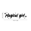 Vinyl Wall Art Decal - Magical Girl - Modern Inspirational Cute Magic Quote Sticker Stars Icon For Girls Bedroom Home Office Kids Room Living Room Decor   3