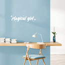 Vinyl Wall Art Decal - Magical Girl - Modern Inspirational Cute Magic Quote Sticker Stars Icon For Girls Bedroom Home Office Kids Room Living Room Decor   5