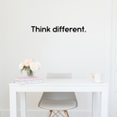 Vinyl Wall Art Decal - Think Different - Trendy Minimalist Motivational Quote For Home Bedroom Living Room Office Workplace Business Decoration Sticker   4