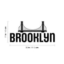 Vinyl Wall Art Decal - Brooklyn - Trendy Modern Design USA City Name Word Quote Sticker For Home School Classroom Work Office Store Coffee Shop Decor   4