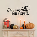 Vinyl Wall Art Decal - Come In For A Spell -Trendy Fun Halloween Humorous Quote Hat Design Sticker For Living Room Windows Doors Entry Storefront Coffee Shop Spooky Decor   4