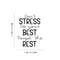 Vinyl Wall Art Decal - Don't Stress Do Your Best - Modern Positive Motivational Quote For Home Bedroom Living Room Office Workplace Store School Gym Decoration Sticker
