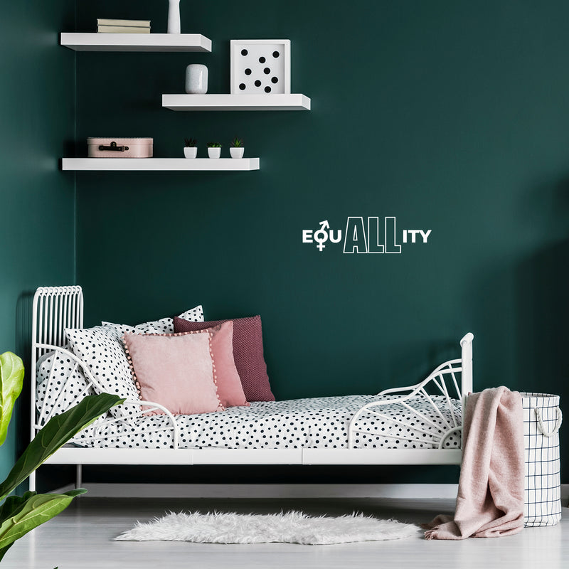 Vinyl Wall Art Decal - EquALLity - Trendy Inspirational Positive Equality Gender Quote Sticker For Home Living Room Office School Classroom Coffee Shop LGBT Pride Decor   5