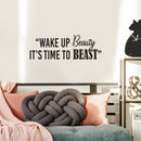 Vinyl Wall Art Decal - Wake Up Beauty It's Time To Beast - Trendy Motivating Positive Healthy Quote Sticker For Workout Room Yoga CrossFit Center Gym Fitness Lifestyle Decor   4
