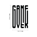 Vinyl Wall Art Decal - Game Over - Cool Old School Home Playroom Bedroom Living Room Kids Room Nursery - Fun Gamers Decals for Indoor Outdoor Apartment Dorm Room (12" x 20"; Black)   4