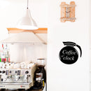 Vinyl Wall Art Decal - Coffee O' Clock - Modern Fun Caffeine Lovers Cool Design Sticker For Home Living Room Kitchen Office Coffee Shop Restaurant Storefront Decor   3