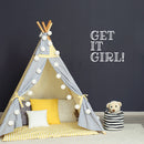 Vinyl Wall Art Decal - Get It Girl - 14. Cute Trendy Motivational Positive Good Vibes Girly Quote Sticker For Bedroom Closet Playroom Boutique Beauty Salon Yoga Studio Feminine Decor   5