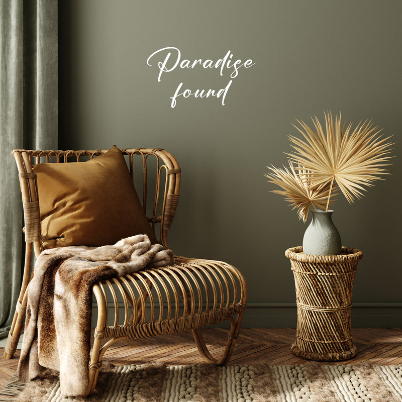 Vinyl Wall Art Decal - Paradise Found - Inspirational Positive Success Sticker Quote For Home Bedroom Living Room Coffee Shop Work Office Decor   5
